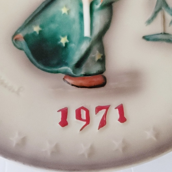 MJ Hummel vintage 1971 plate Heavenly Angel 1st edition anniversary W Goebel - Picture 3 of 7